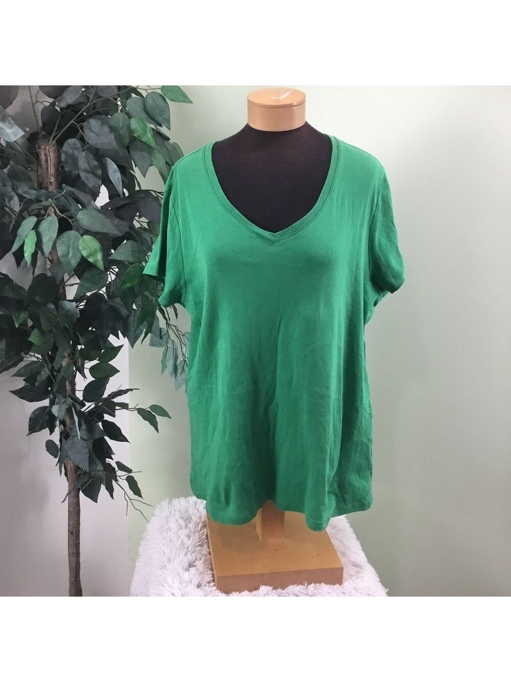 ST Johns Bay 1X green essential short sleeve tee